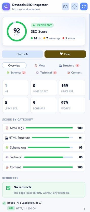 SEO Inspector — Light Mode