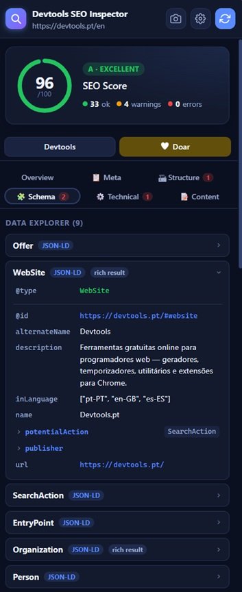 SEO Inspector — Schema tab