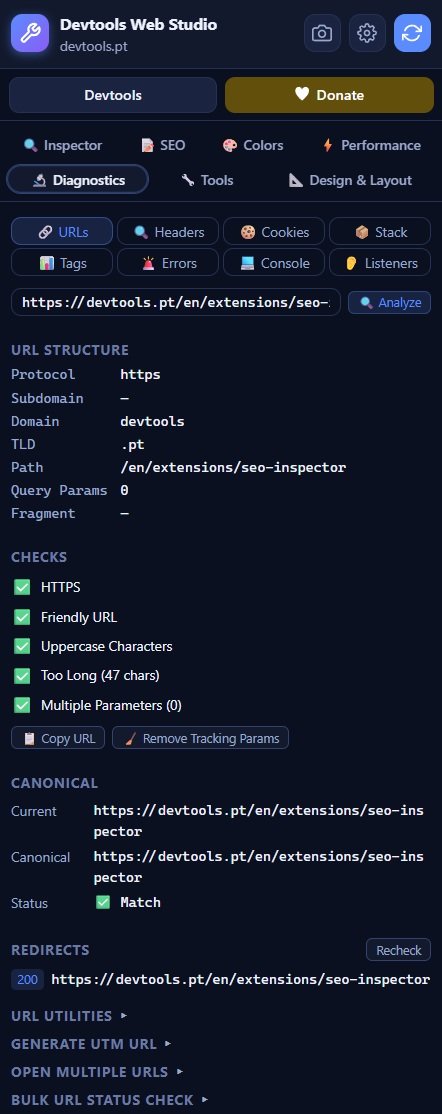Diagnóstico: headers HTTP, cookies e stack tecnológico